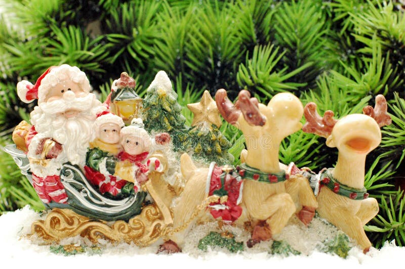 Santa Claus on deer