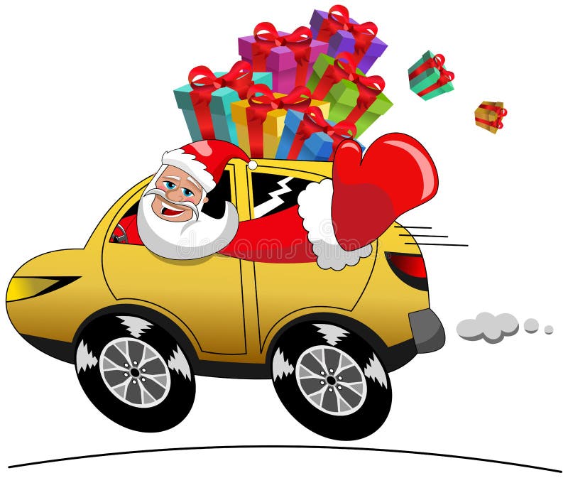 Santa Driving Car Gifts Stock Illustrations – 316 Santa Driving Car Gifts  Stock Illustrations, Vectors & Clipart - Dreamstime