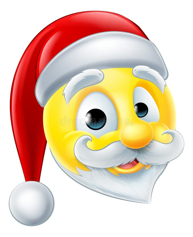  Santa  Claus Emoji  Emoticon stock vector Illustration of 