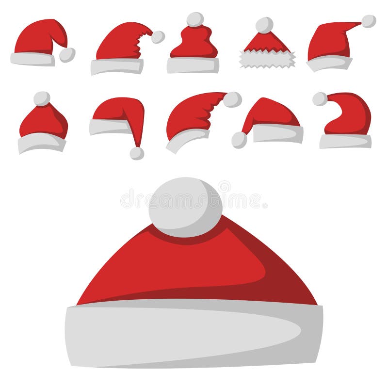 Santa claus fashion red hat modern elegance cap winter xmas holiday top clothes vector illustration. stock illustration Santa claus fashion red hat modern elegance cap winter xmas holiday top clothes vector illustration. stock illustration