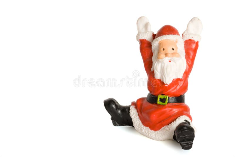 Download Santa Claus Figurine Isolated Stock Photo - Image of puppet, toys: 3025200