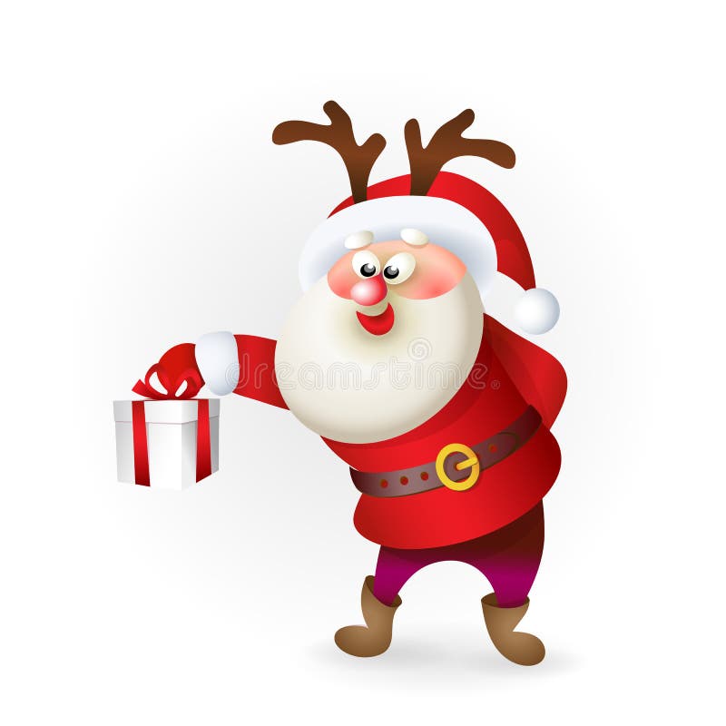 Santa Claus giving Christmas present. royalty free illustration Santa Claus giving Christmas present. royalty free illustration