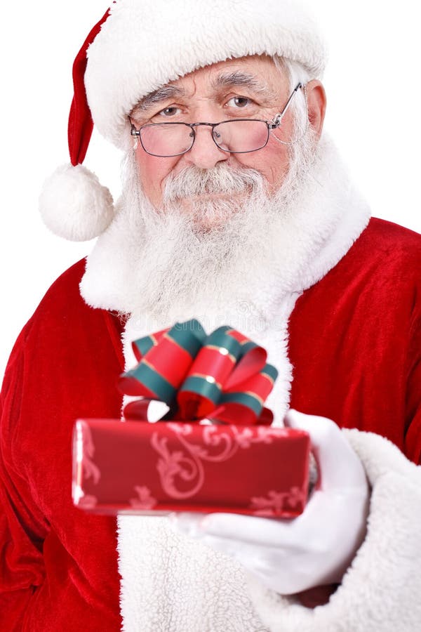 Santa Claus Giving Gift Stock Images Image 22306574
