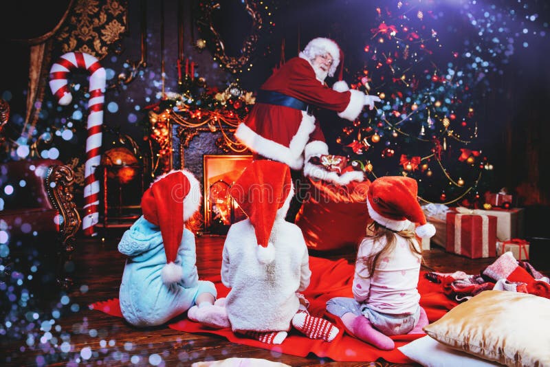 Children with santa claus