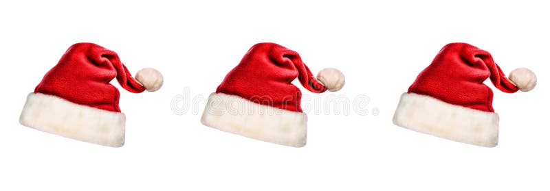 Santa Claus-hoed, geïsoleerde, witte achtergrond, ontwerp stock fotografie Santa Claus-hoed, geïsoleerde, witte achtergrond, ontwerp stock fotografie