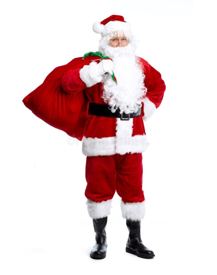 Santa Claus a isolé sur le blanc. images libres de droits Santa Claus a isolé sur le blanc. images libres de droits