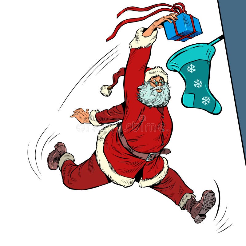 Santa Claus Joga Um Presente Numa Meia De Natal Como Um Jogador De Basquete Joga Uma Bola Numa Cesta. Natal E Novo Ilustração do Vetor - Ilustração de véspera, salto: 235710950 Santa Claus Joga Um Presente Numa Meia De Natal Como Um Jogador De Basquete Joga Uma Bola Numa Cesta. Natal E Novo Ilustração do Vetor - Ilustração de véspera, salto: 235710950