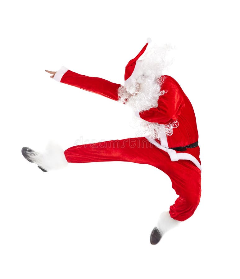 Santa Claus jumping stock photography Santa Claus jumping stock photography