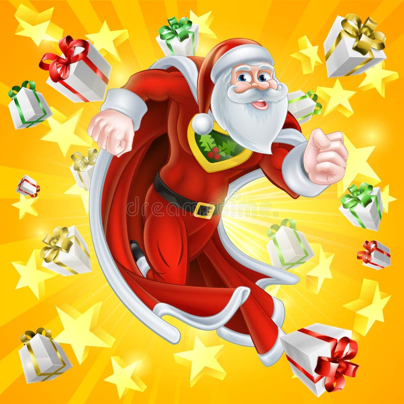 Santa Claus l'eroe di Natale royalty illustrazione gratis Santa Claus l'eroe di Natale royalty illustrazione gratis