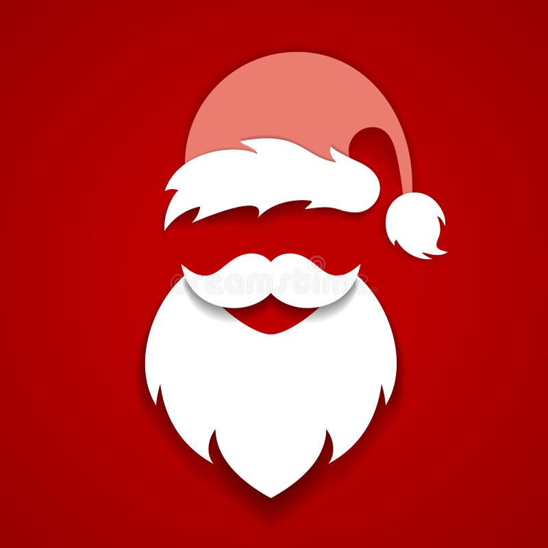 Cool Santa Claus Beard and Christmas Hat, Vector Cartoon Stock Vector -  Illustration of christmas, celebration: 234914941