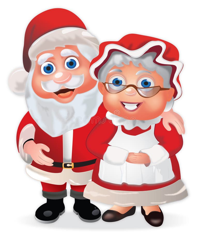 Santa Claus and Mrs Claus. 