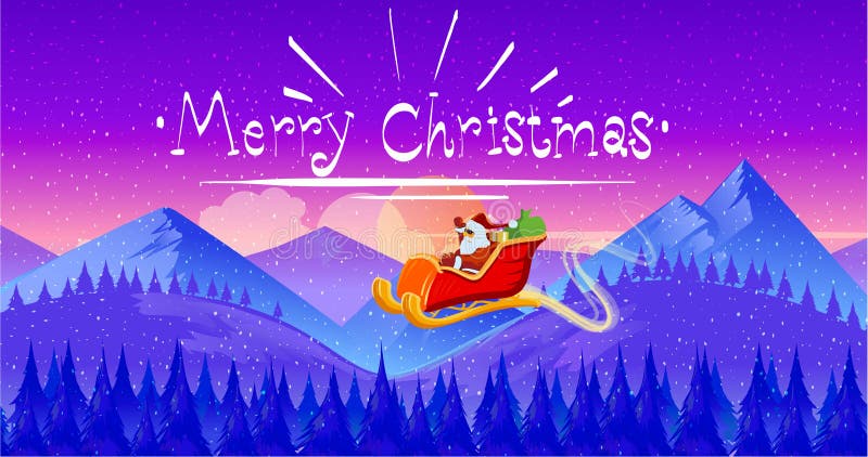 Santa Claus op ar met rendier in sneeuwkerstnacht royalty-vrije illustratie Santa Claus op ar met rendier in sneeuwkerstnacht royalty-vrije illustratie