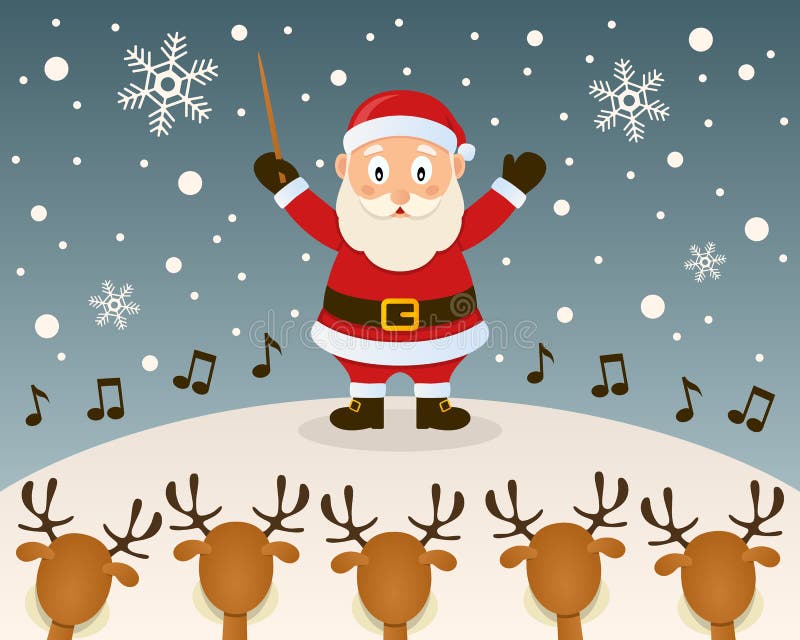 Santa Claus Orchestra Leader royalty free illustration Santa Claus Orchestra Leader royalty free illustration