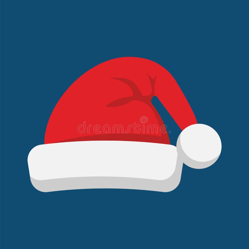 Santa Claus-pictogram van de hoeden het vlakke stijl Vector illustratie royalty-vrije illustratie Santa Claus-pictogram van de hoeden het vlakke stijl Vector illustratie royalty-vrije illustratie