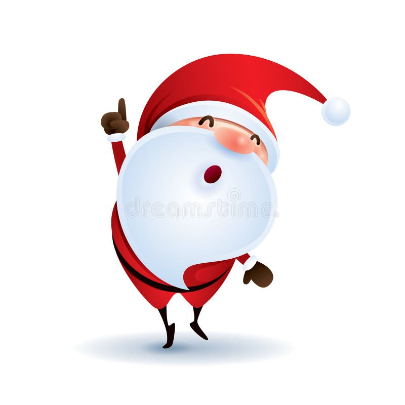 Santa Claus point finger up royalty free illustration