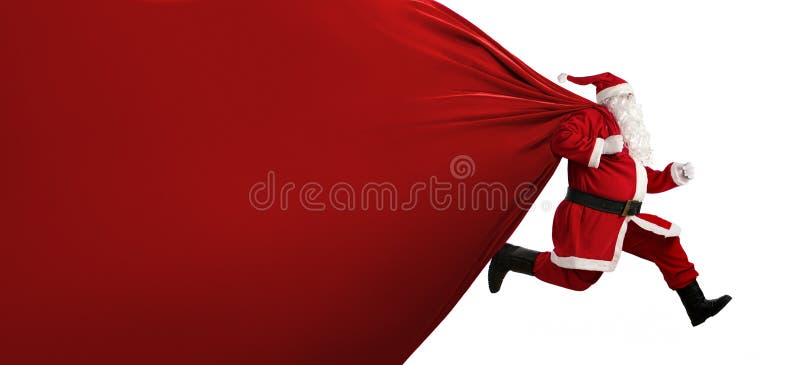 Santa Claus på körningen arkivbilder Santa Claus på körningen arkivbilder