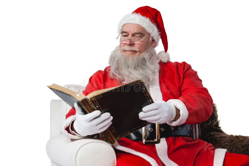 Santa claus reading bible stock image. Image of bible 80254483