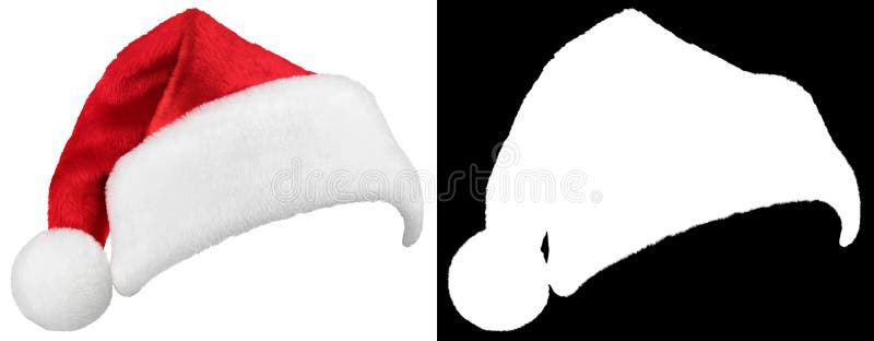 Santa Claus red cap isolated on white