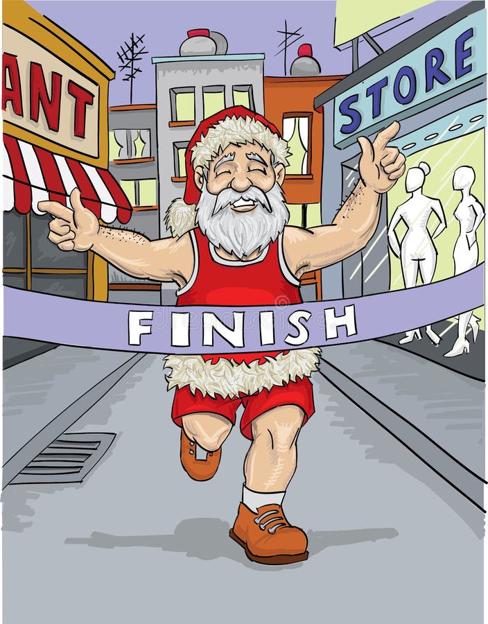 Santa Claus running