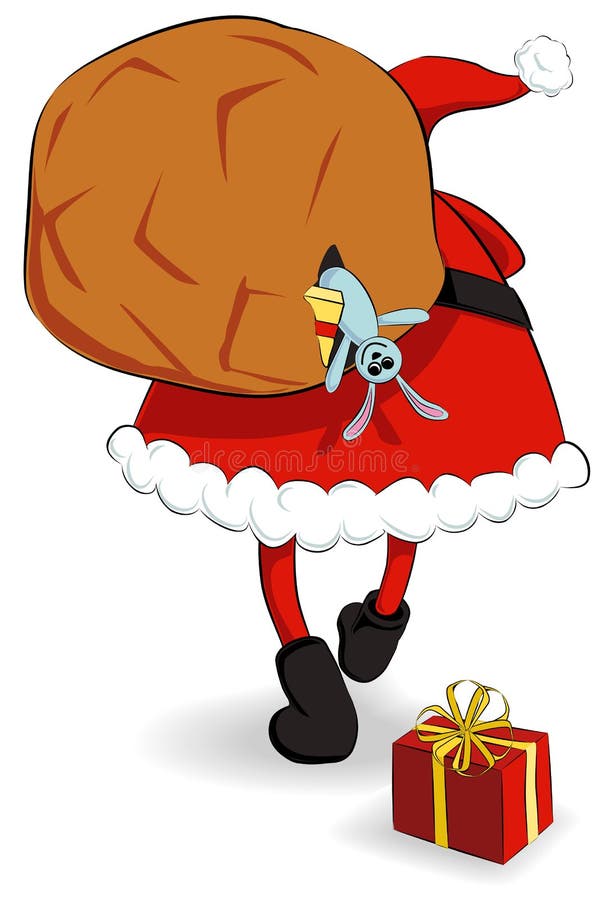 Santa Claus with sack stock vector. Illustration of sack - 27604417