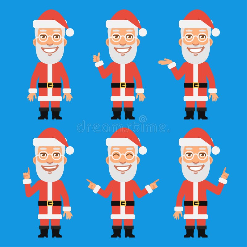 Santa Claus Shows and Indicates Stock Vector - Illustration of claus ...