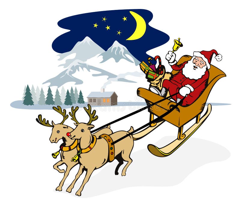 Santa Claus in a sleigh