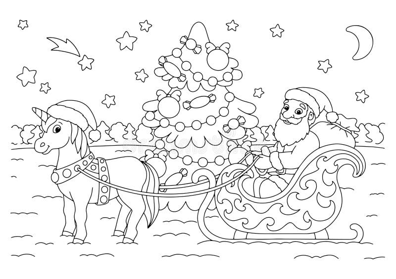 Unicorn Christmas Coloring Book for Kids: The Best Christmas