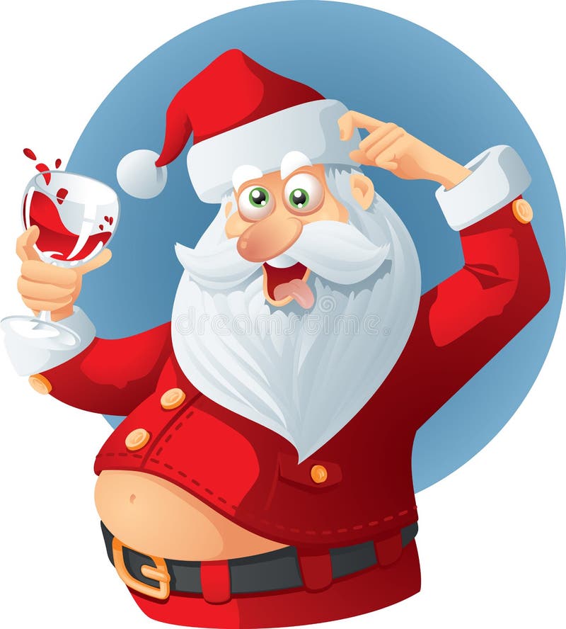 Santa Claus Vector Cartoon borracha libre illustration Santa Claus Vector Cartoon borracha libre illustration