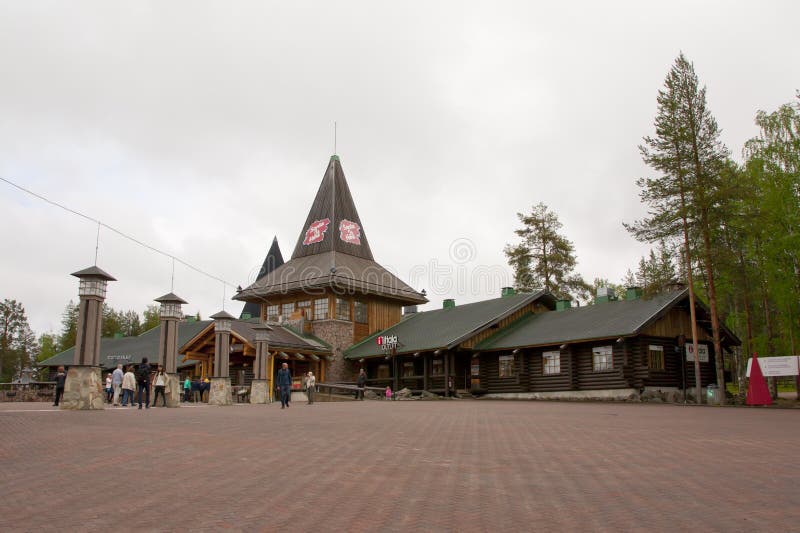 Santa Claus Village, Circolo polare artico immagini stock libere da diritti Santa Claus Village, Circolo polare artico immagini stock libere da diritti