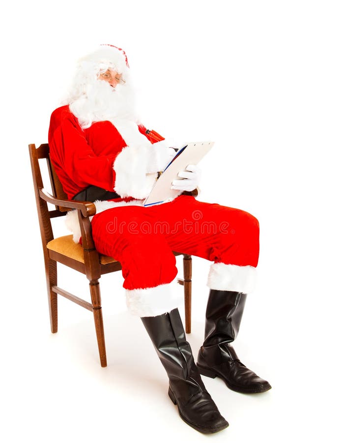 Santa Claus with wish list