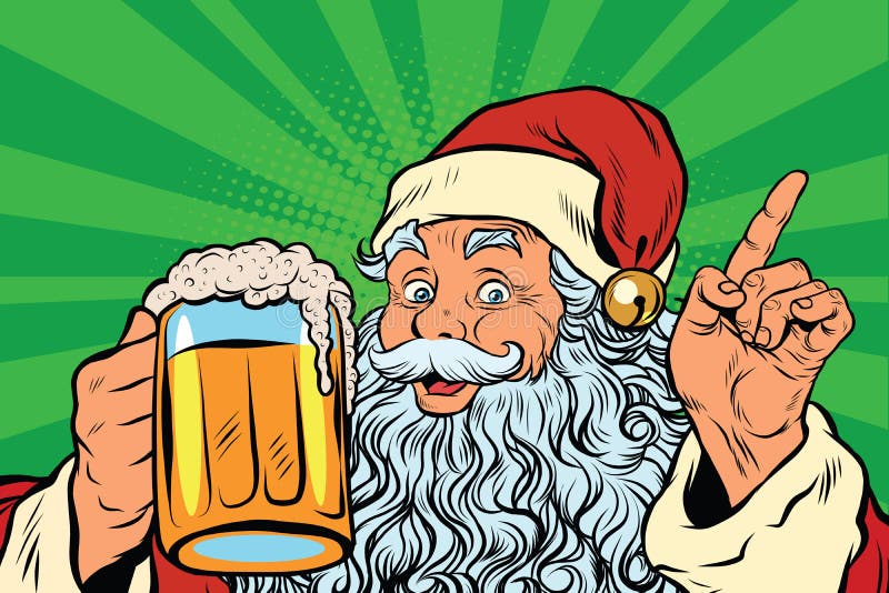 santa Claus μπύρας ελεύθερη απεικόνιση δικαιώματος santa Claus μπύρας ελεύθερη απεικόνιση δικαιώματος