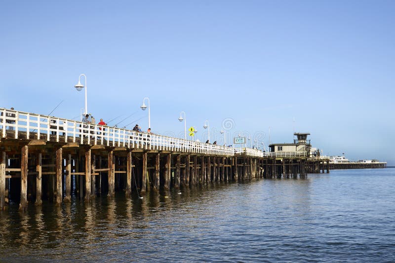 Santa Cruz Municipal Wharf in Santa Cruz, CA royalty-vrije stock fotografie Santa Cruz Municipal Wharf in Santa Cruz, CA royalty-vrije stock fotografie