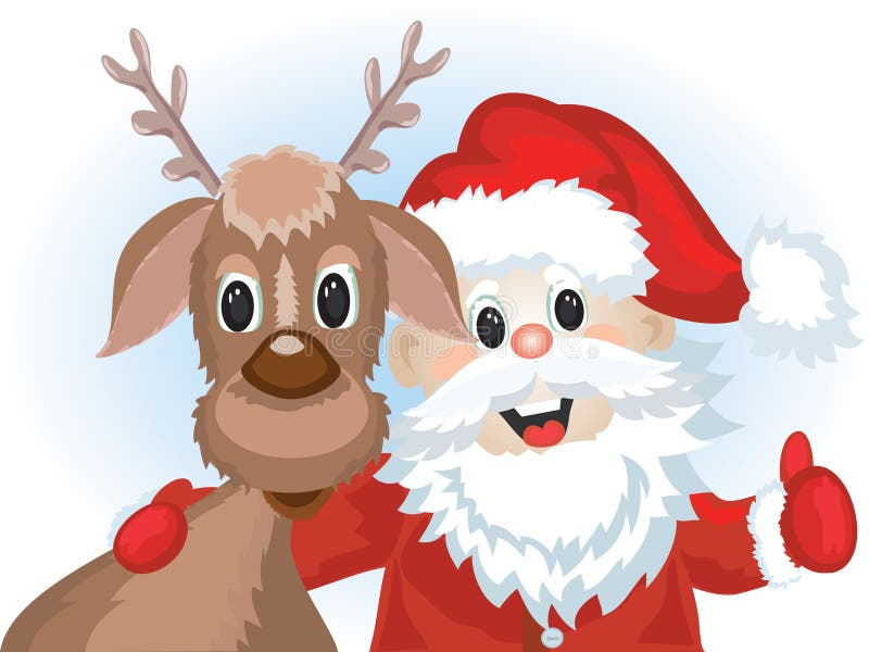 Santa with deer