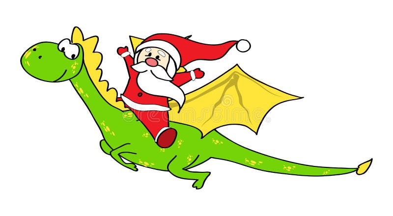 Santa on dragon