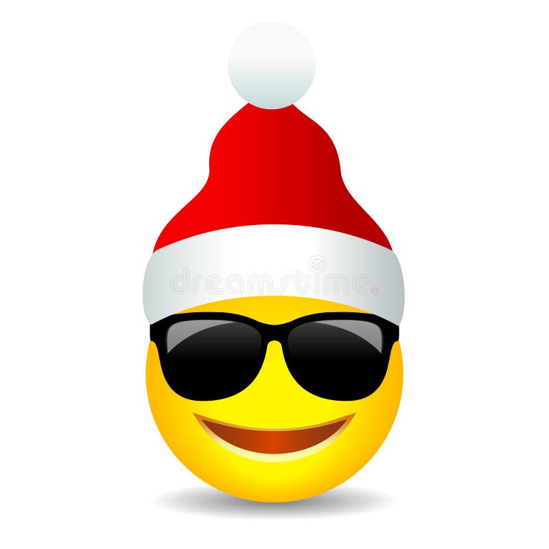 Christmas Santa Emoji Vector Cartoon Stock Vector Illustration of