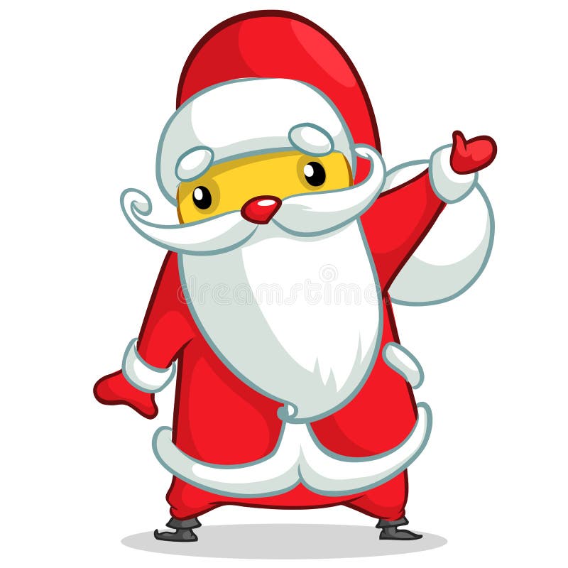 Santa engraçada Cartaz do fundo do cartão do Natal ilustração royalty free Santa engraçada Cartaz do fundo do cartão do Natal ilustração royalty free