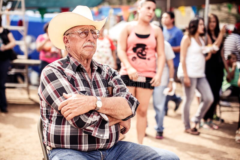 NEW MEXICO, USA - AUGUST 5, 2013: Senior man in Santa Fe on August 5, 2013, New Mexico, USA. NEW MEXICO, USA - AUGUST 5, 2013: Senior man in Santa Fe on August 5, 2013, New Mexico, USA.