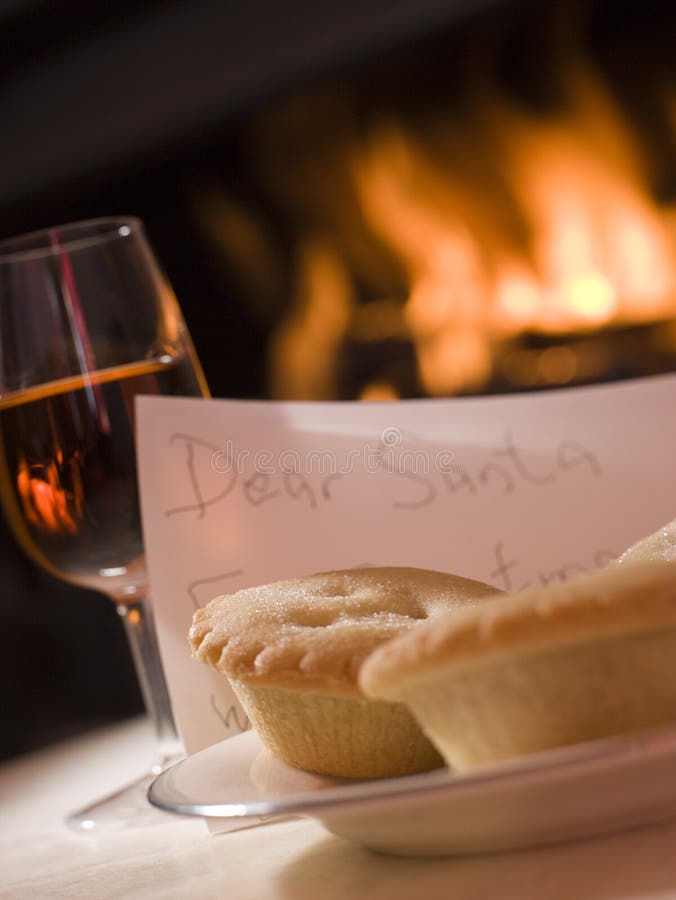 santa för platta för bokstavsfärspie sherry arkivbilder santa för platta för bokstavsfärspie sherry arkivbilder