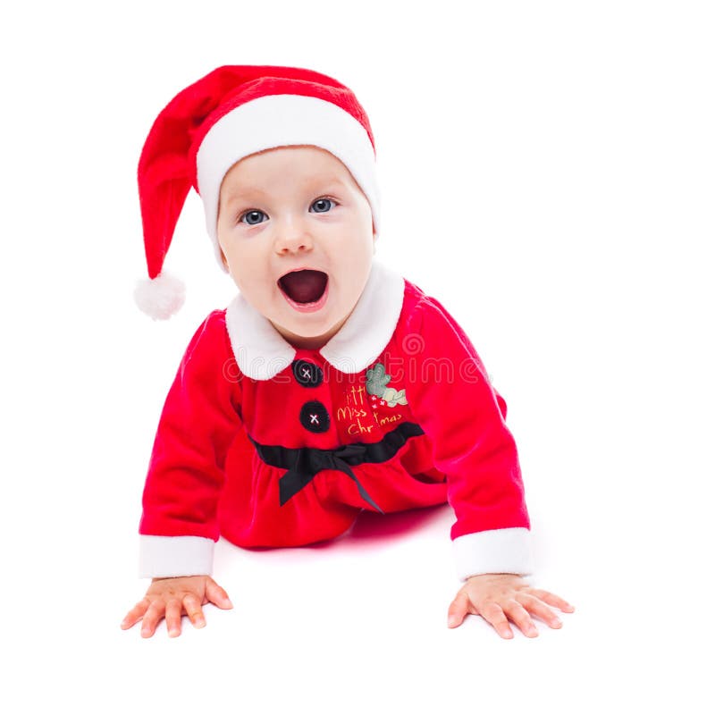 Santa girl stock image. Image of person, toddler, childhood - 34811837