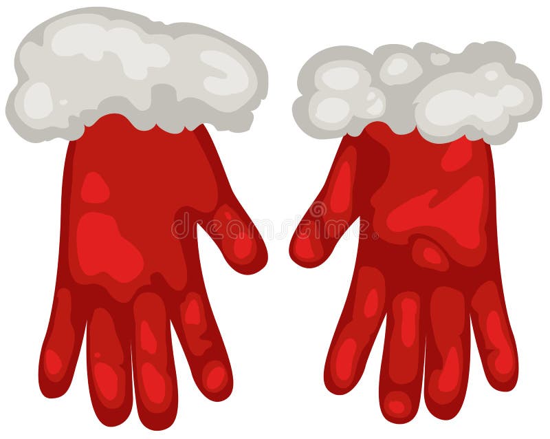 Santa gloves stock vector. Image of glove, christmas - 21175334