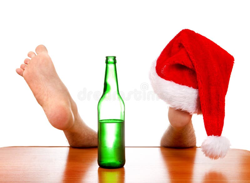 Santa Hat op het Been stock foto Santa Hat op het Been stock foto