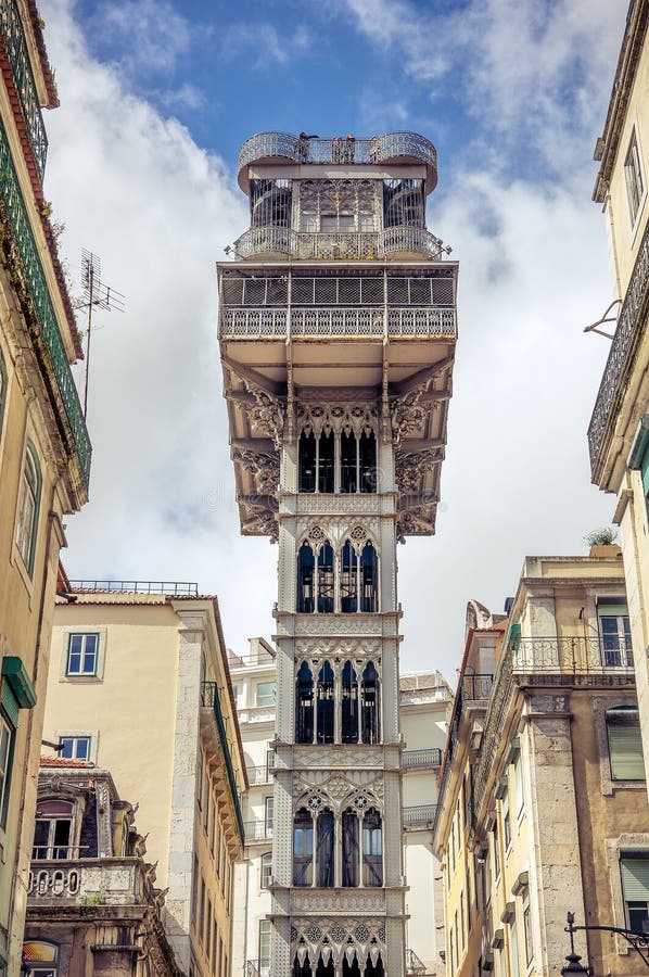 Santa Justa Elevator royalty free stock photography Santa Justa Elevator royalty free stock photography
