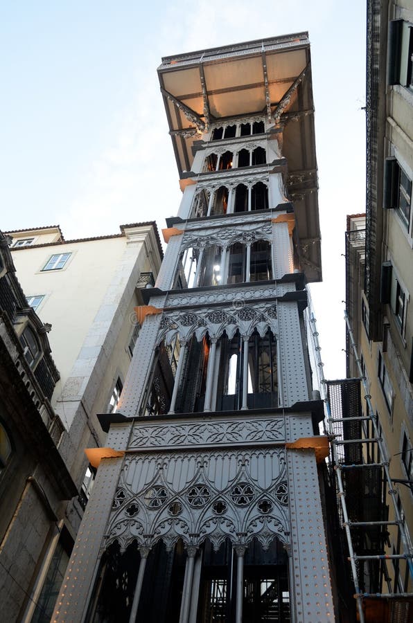 Santa Justa Lift, Lisbonne, Tom Wurl image libre de droits Santa Justa Lift, Lisbonne, Tom Wurl image libre de droits