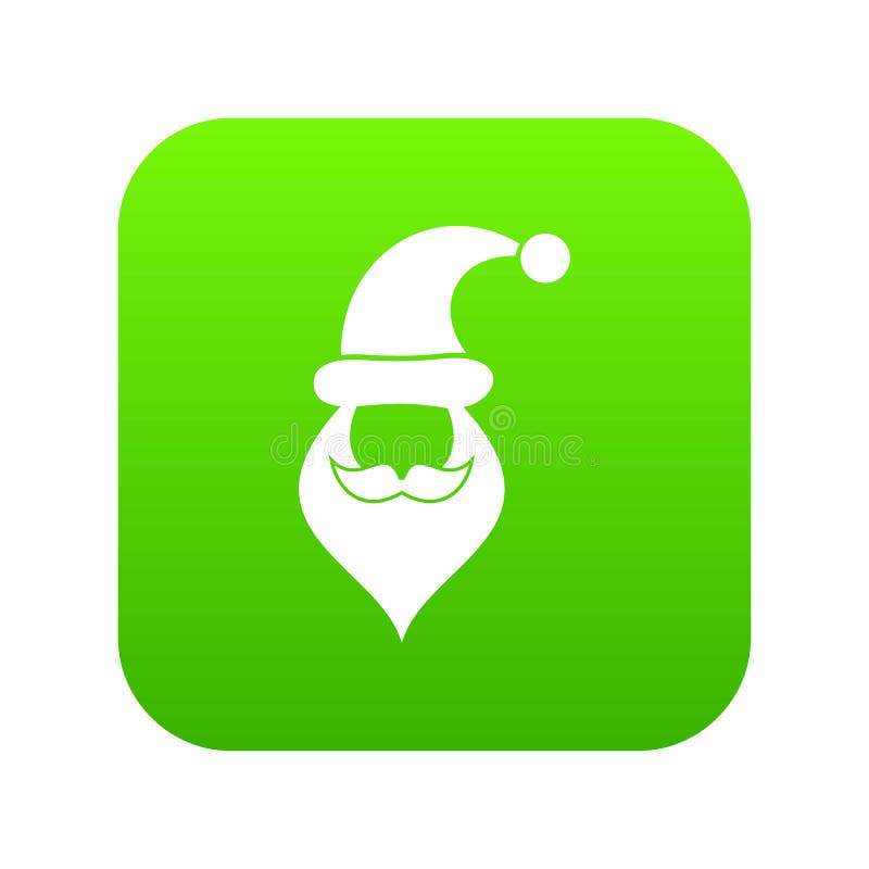 Santa kapelusz, wąsy i broda, prosty styl ilustracji Santa kapelusz, wąsy i broda, prosty styl ilustracji