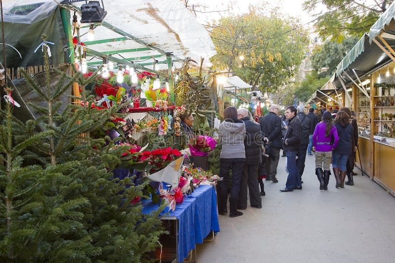 Santa Llucia Christmas Fair, Barcelona stock image Santa Llucia Christmas Fair, Barcelona stock image