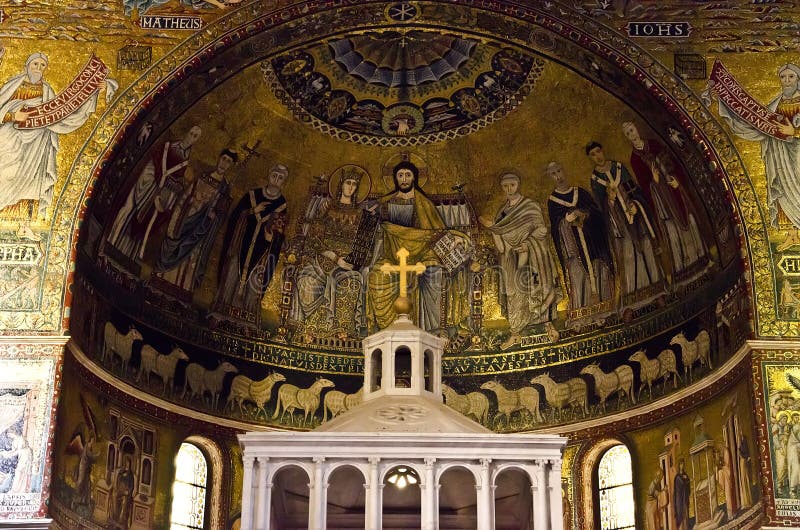 Santa Maria in Trastevere, Rome royalty-vrije stock afbeelding Santa Maria in Trastevere, Rome royalty-vrije stock afbeelding