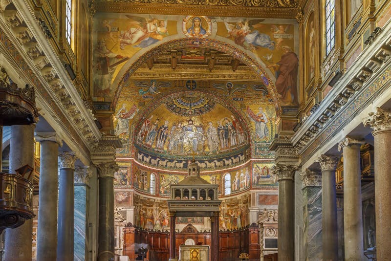 Santa Cecilia Church in Rome Editorial Stock Photo - Image of italy ...
