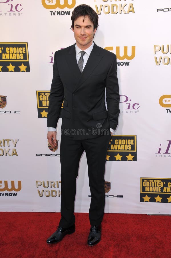 Ian Somerhalder. SANTA MONICA, CA - JANUARY 16, 2014: Ian Somerhalder at the 19th Annual Critics\' Choice Awards at The Barker Hangar, Santa Monica Airport stock photos Ian Somerhalder. SANTA MONICA, CA - JANUARY 16, 2014: Ian Somerhalder at the 19th Annual Critics\' Choice Awards at The Barker Hangar, Santa Monica Airport stock photos