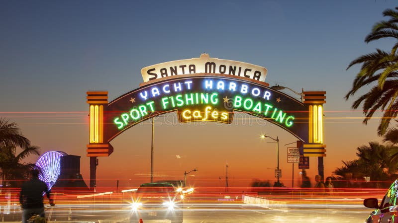 Santa monica pier california neon sign3639jpg