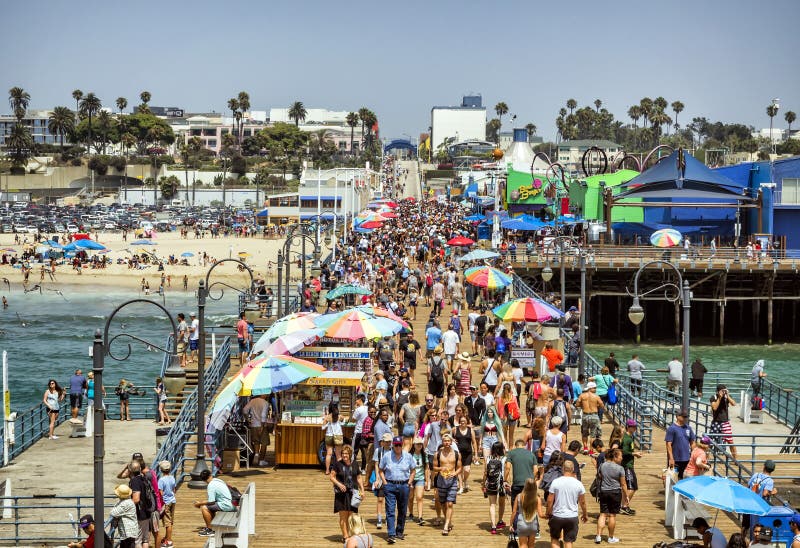 Crowded California Beach editorial stock photo. Image of coast - 73257023